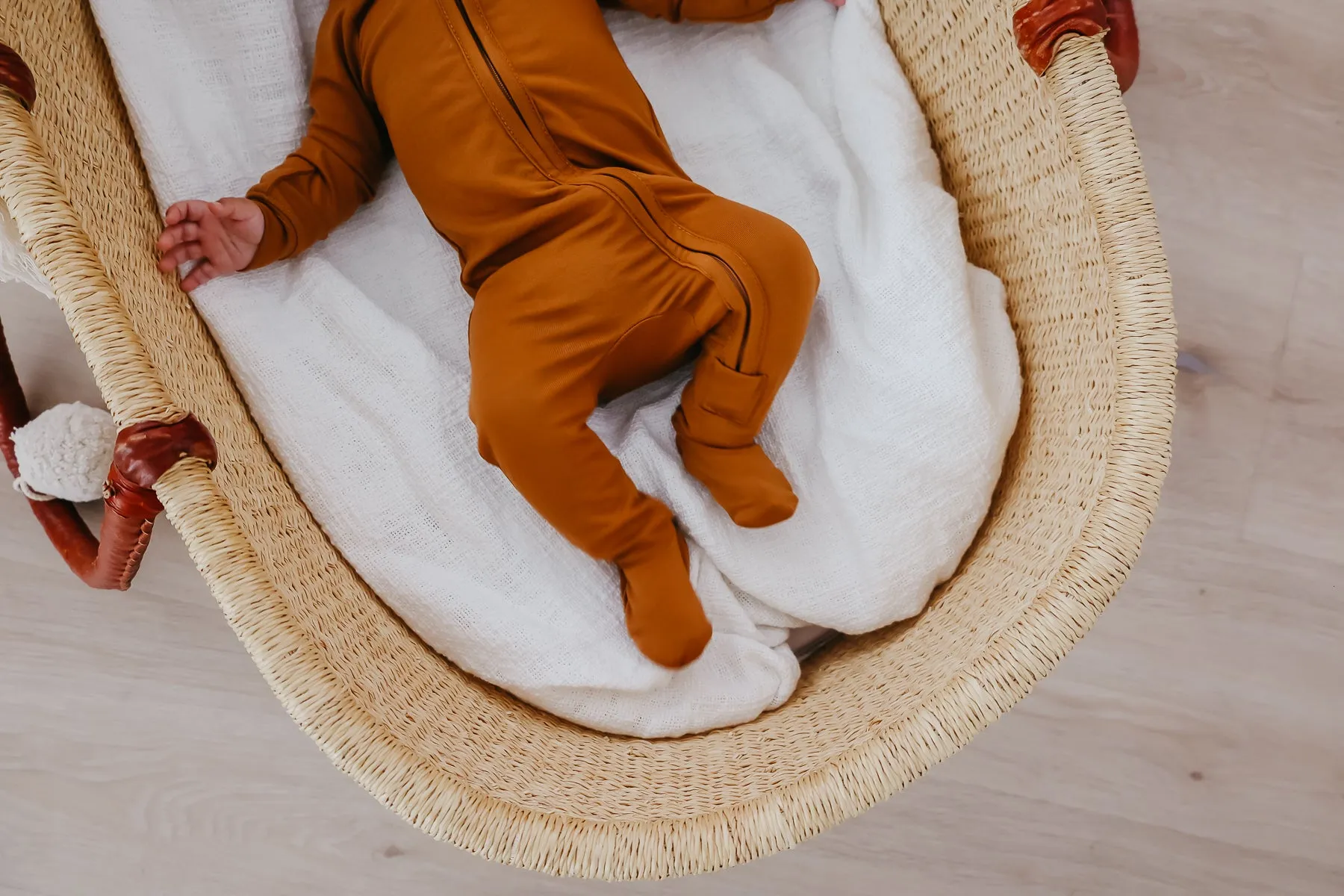 Zip-Up Footie Pajama - Camel