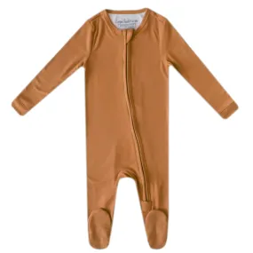 Zip-Up Footie Pajama - Camel