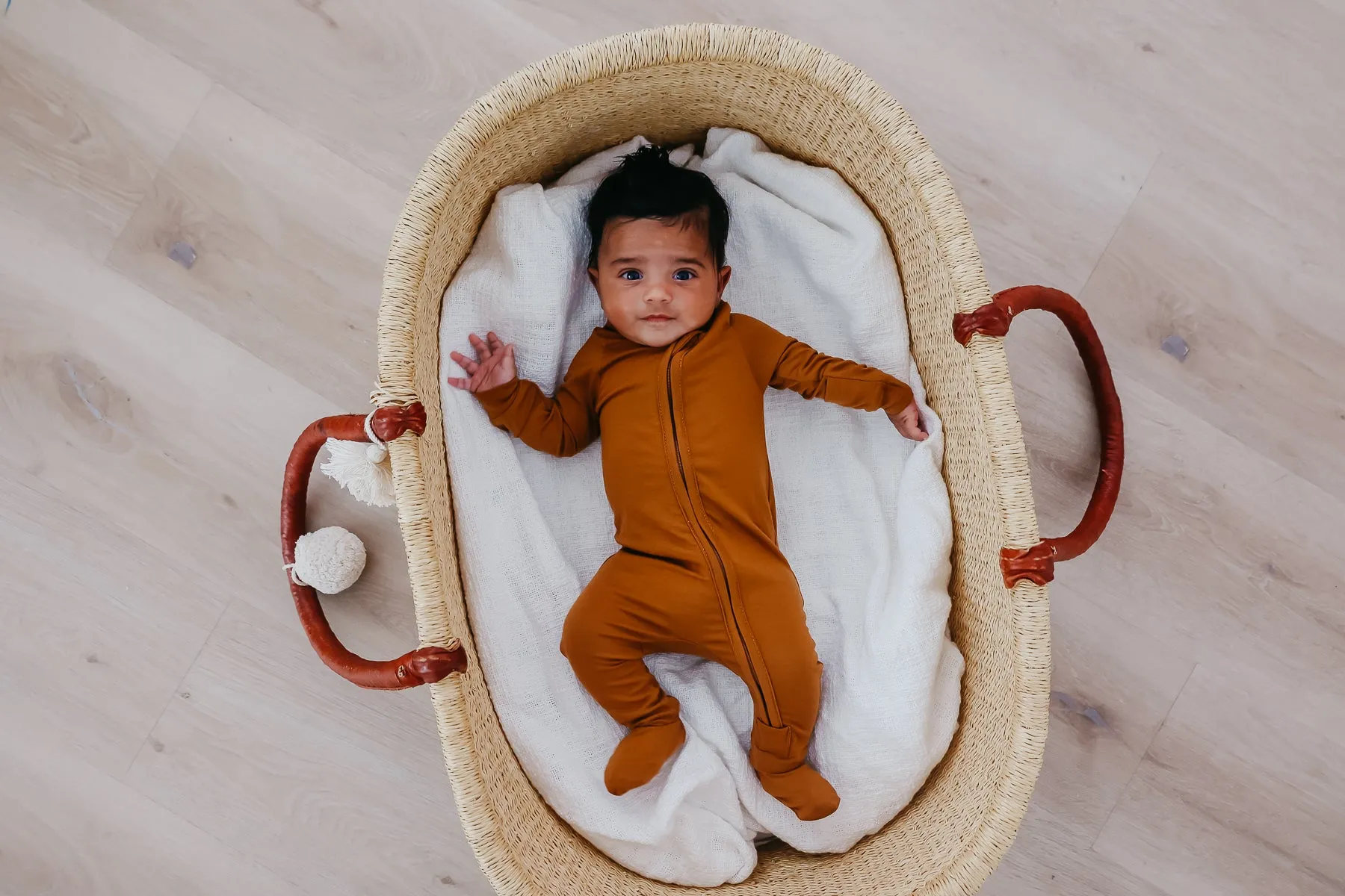 Zip-Up Footie Pajama - Camel