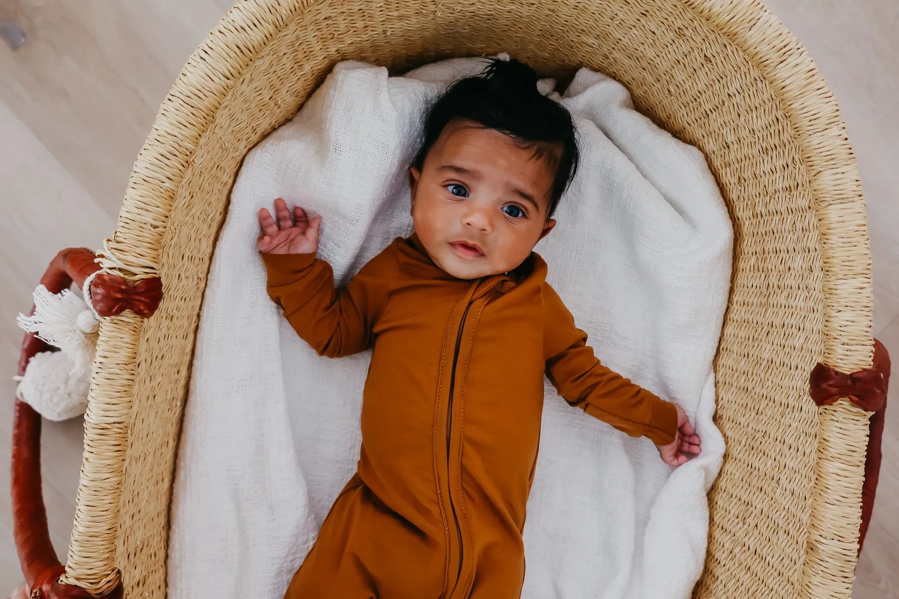 Zip-Up Footie Pajama - Camel